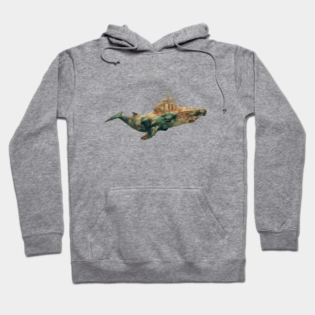 Whale Town Hoodie by DavidLoblaw